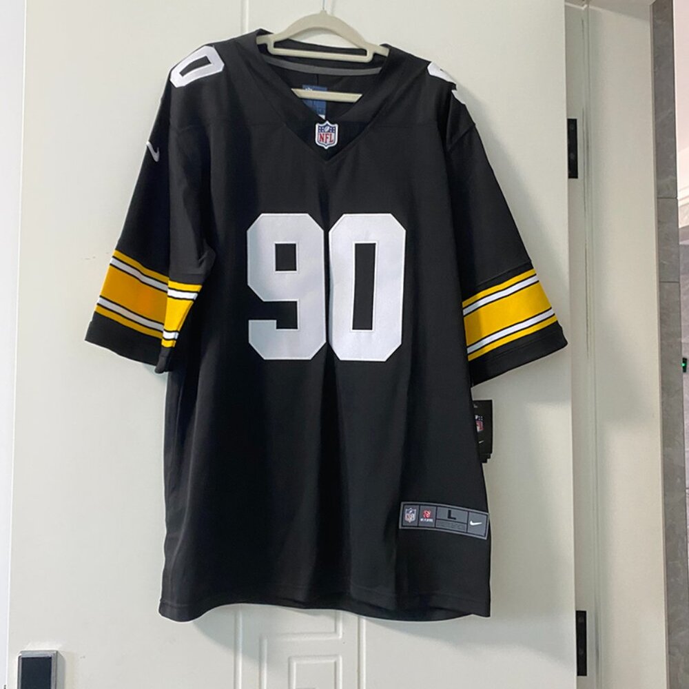 Nike Black and Yellow Men's Steelers Jersey